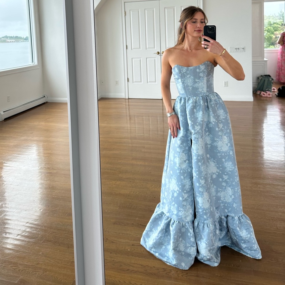 V Chapman Charlotte dress in Denim Blue Windsor